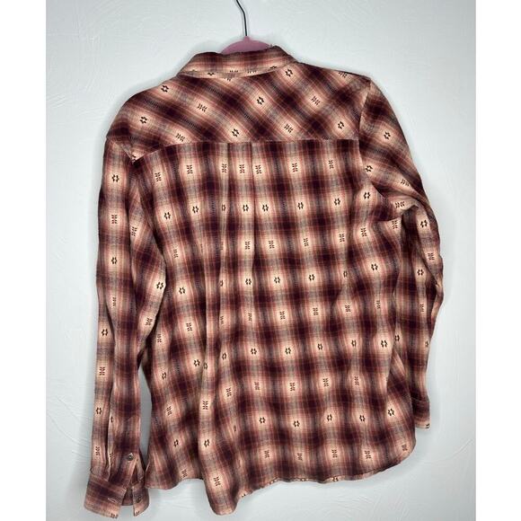 Ariat Real Relaxed Button Down Flannel Women's Size XL Western Cowgirl Patterned - Picture 2 of 6